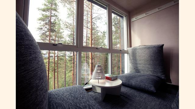 Vistas al bosque desde The Cabin.