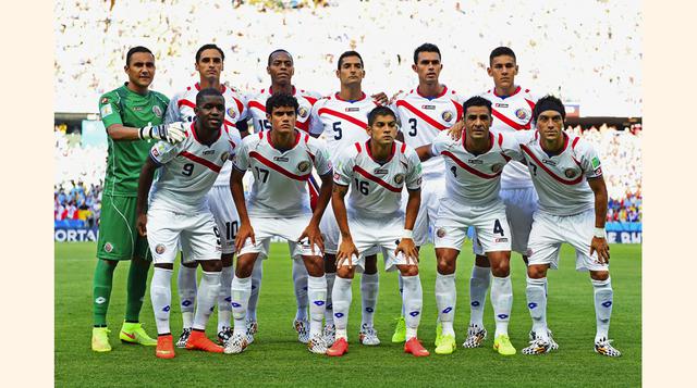 Costa Rica. La selección centroamericana es el equipo con mayor cantidad de auspiciadores en todo el torneo. Cuenta con 28 en total: Lotto, Coca-Cola, Herbalife, Powerade, Gillette, entre otros. (Foto: Getty Images)