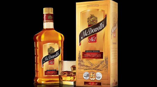 16: McDowell's. Categoría: Ron, Brandy, Whisky. Valor de marca: US$ 805 millones. Calificación de marca: AA .