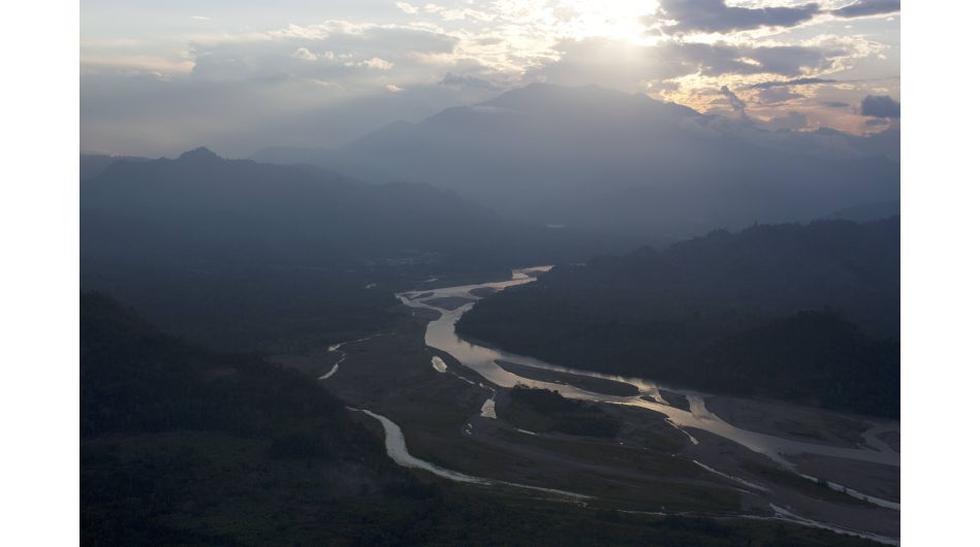 Vista aérea del río Ene. En su valle es la primera productora de coca en el mundo. (Foto: AP)
