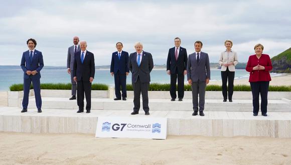 Los líderes del G7 reiteraron su compromiso con la soberanía e integridad territorial de Ucrania, así como con su lucha por un futuro próspero y democrático. (Foto: AFP).