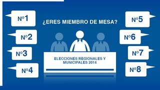 Miembros de mesa: ocho consejos a tomar en cuenta