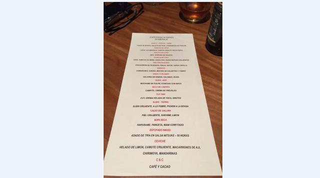 13. Maido, Lima, Perú. El menú tiene un precio de S/ 166.
