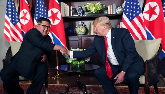 Donald Trump y Kim Jong Un concretan su reunión en Singapur. (Foto: Reuters)