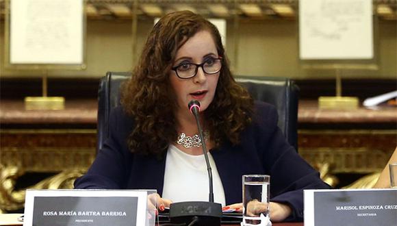 Rosa Bartra espera que ministro de Justicia, Vicente Zeballos, aclare algunos puntos de los proyectos enviados por el Ejecutivo. (Foto: Agencia Andina)