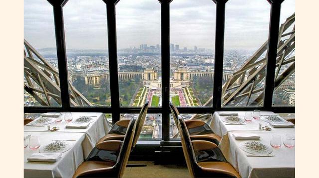 Le Jules Verne (Paris, Francia) está situado a 123 metros de altura en la Torre Eiffel. (Foto: blog.goplaceit)