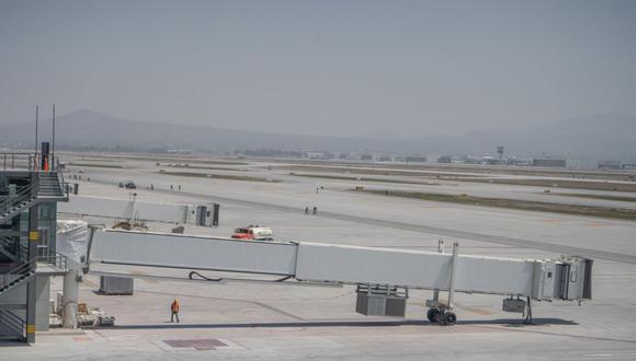Puertas de salida en el Aeropuerto Internacional Felipe Ángeles (AIFA) mientras su construcción en Zumpango, México, el domingo 13 de marzo de 2022. Fotógrafo: Alejandro Cegarra/Bloomberg