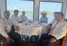 Guido Bellido comparte foto del almuerzo con Pedro Castillo e Iber Maraví en Iquitos