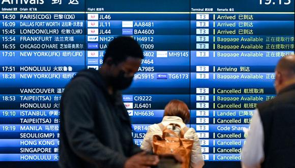 Imagen referencial. Viajeros en el aeropuerto internacional Haneda de Tokio. (Foto: AFP)
