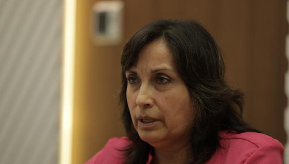 La primera vicepresidenta de la República, Dina Boluarte, se refirió al caso de Íber Maraví.  (Foto: archivo GEC)