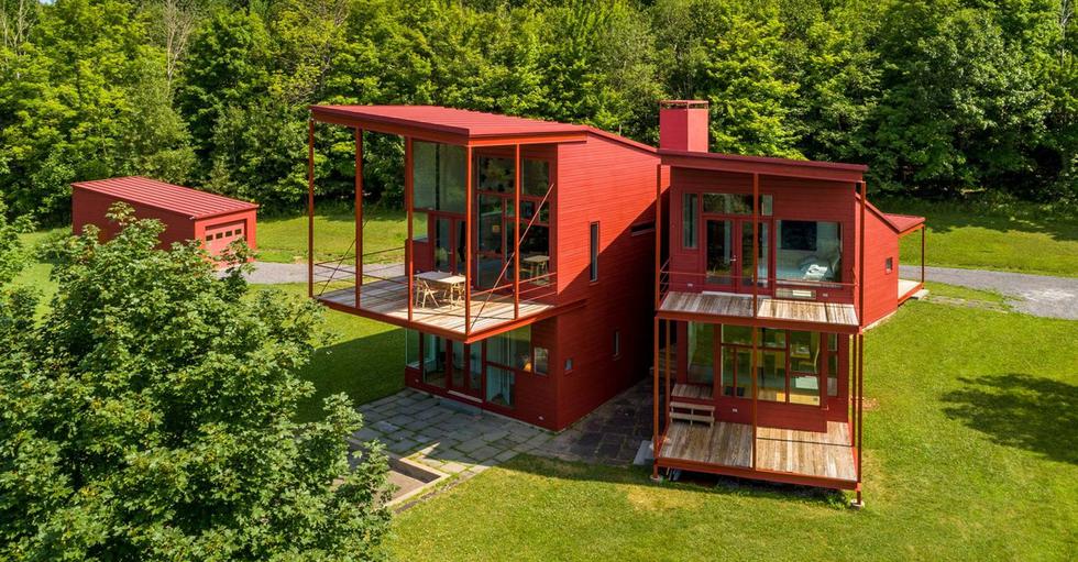 The Steven Holl designed “Y” house is on the market for $1.6 million.Photographer: Alon Koppel