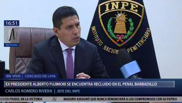 "De requerirse atención especializada, Fujimori será trasladado y el vehículo para ello permanece las 24 horas en el penal de Barbadillo", explicó el jefe del INPE. (Foto y Video: Canal N)
