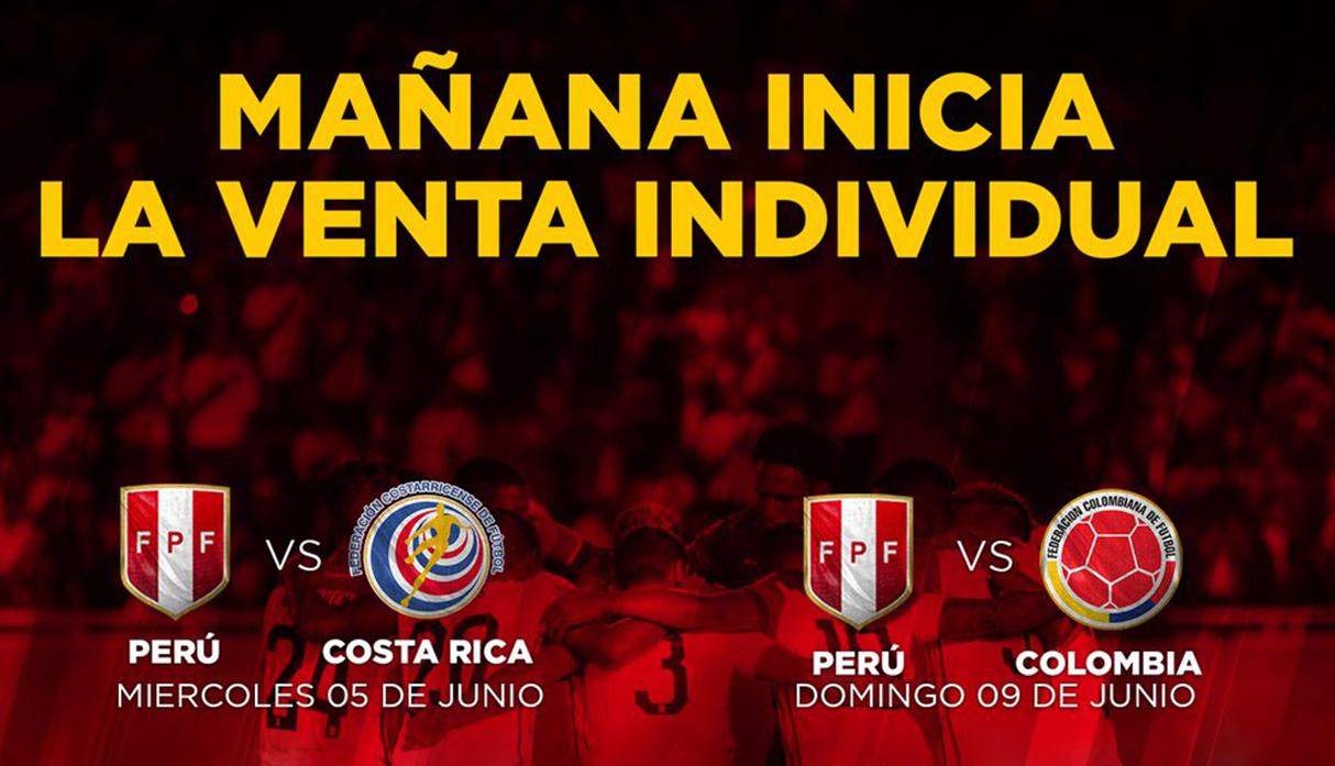 Conoce los precios de las entradas individuales para los amistosos de la selección peruana. (Foto: Joinnus / FPF)