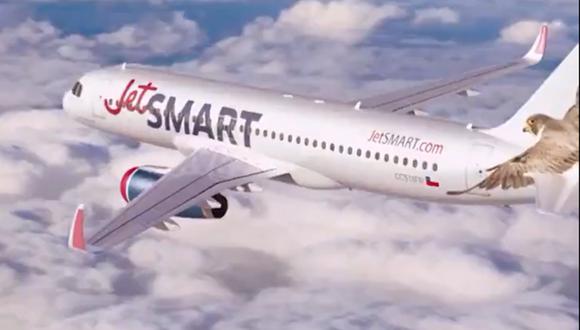 La aerolínea JetSmart alcanza siete rutas internacionales desde Perú. (Foto: Captura de video).