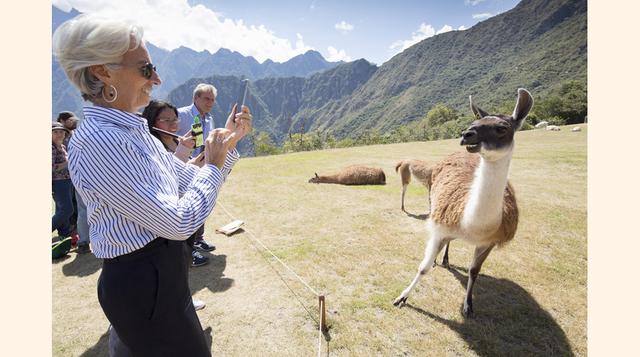 Christine Lagarde llegó a Perú y su primer destino fue Cusco para conocer la ciudadela de Machu Picchu, una de las Siete Maravillas del Mundo. (Foto:FMI),