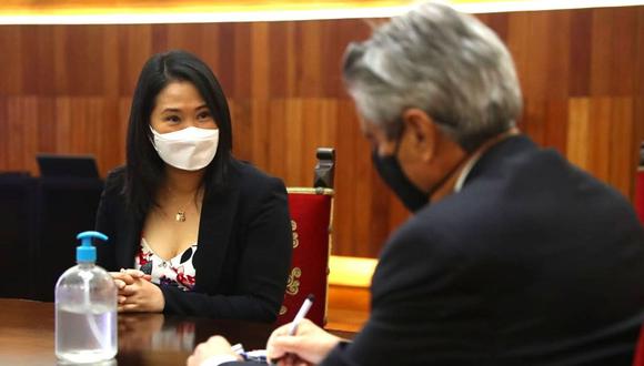 Keiko Fujimori se reunió por una hora y media aproximadamente. (Foto: Presidencia)