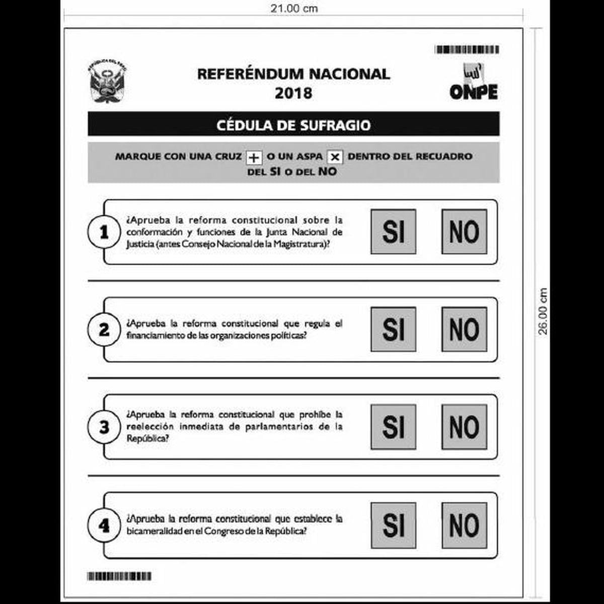 Referendum 18 Marcar Si O No La Explicacion De Cada Pregunta De La Consulta Popular Peru Gestion