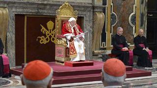 Benedicto XVI promete obediencia "incondicional" a su sucesor