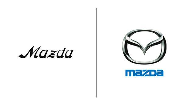 Mazda. El logotipo simple de Mazda debutó por primera vez en 1934. Luego, la empresa intentó usar un diseño más abstracto de la "M" durante el periodo de 1936-1975, y de nuevo en 1991. La versión actual fue lanzada por primera vez en 1997.