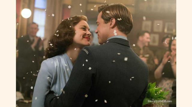 La romántica "Allied", de Robert Zemeckis, con Brad Pitt y Marion Cotillard, se ubicó en la cuarta posición, con US$ 7 millones de recaudación entre viernes y domingo y un total de US$ 28.9 millones en cinco semanas. (Foto: IMDB)