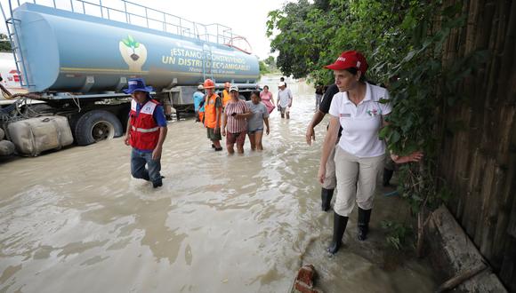 Ministra de Vivienda dijo que su sector trabaja en la atención de la emergencia en Piura, lo que ha permitido desaguar más de un millón de litros de agua pluvial; sin embargo, dijo ello resulta insuficiente. (Foto: @viviendaperu)