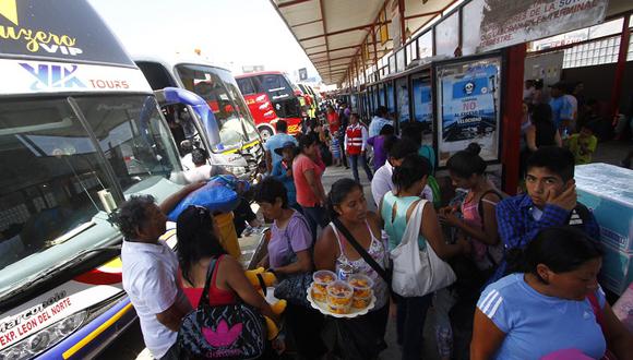 Sutran sostiene que se trasladaron 149,520 ciudadanos de Lima a provincias.