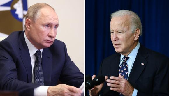 Vladimir Putin y Joe Biden. (Foto: AFP)