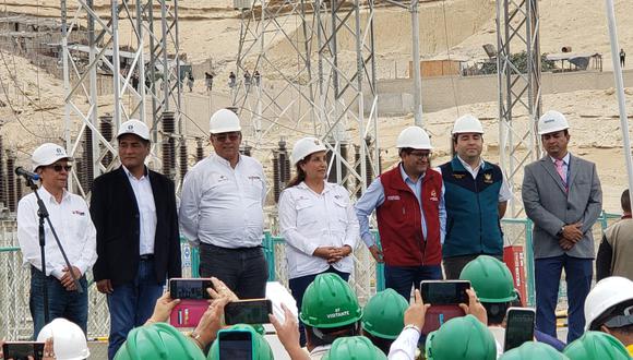 La presidenta Dina Boluarte participó en la ceremonia de inauguración de la ampliación de la capacidad de transformación de la Subestación La Pampa, ubicada en la provincia de Camaná, en Arequipa. (Foto: Omar Cruz)