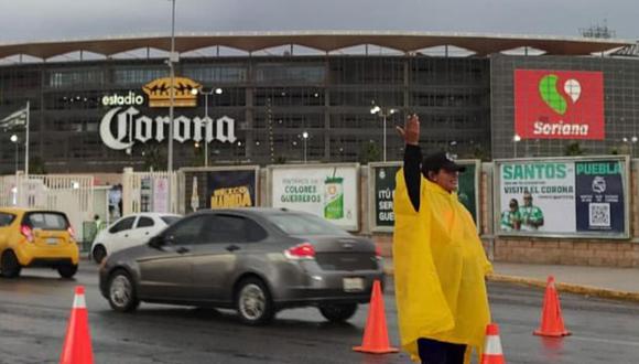El día que ocurrió el atropellamiento masivo en el Estadio Corona (Foto: Tránsito Torreón / X)