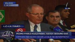 Kuczynski asegura que no promueve el transfugismo político