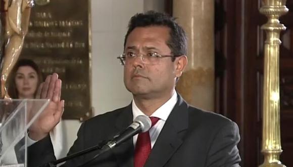José Tello Alfaro jura como nuevo ministro de Justicia y Derechos Humanos del gobierno de la presidenta Dina Boluarte. (Captura: TV Perú)