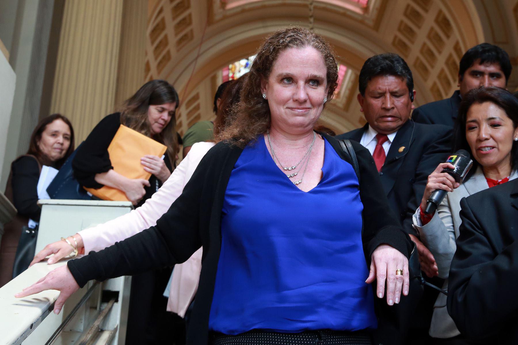 Claudia Cooper también fue autorizada para viajar a Buenos Aires, Argentina, para participar el 19 de marzo de una reunión privada de ministros de finanzas, en el marco de la Primera Reunión Ministerial de Finanzas y Bancos Central del G20 (Foto: Andina).