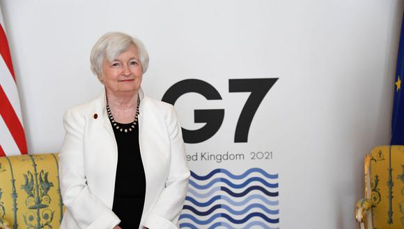 La secretaria del Tesoro estadounidense, Janet Yellen, dará el miércoles 18 de mayo una rueda de prensa en Bonn antes del comienzo de la reunión del G7. (Alberto Pezzali/REUTERS).