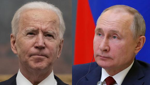 Biden dijo que había hablado con Putin en enero después de asumir el cargo. (Foto: AP/Reuters)