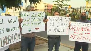 Trabajadores de mina Cuajone protestan en exteriores del Minem por falta de agua 