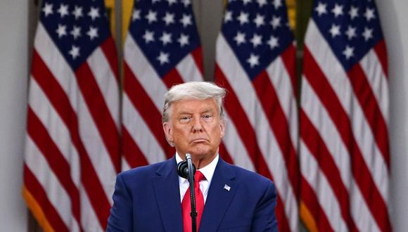 El presidente de Estados Unidos, Donald Trump, ofrece una conferencia de prensa en la Casa Blanca el 13 de noviembre de 2020. (Foto de MANDEL NGAN / AFP).