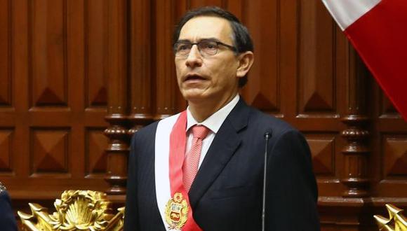 El presidente Martín Vizcarra brindará su discurso desde el púlpito destinado para recibir a los mandatarios. (Foto: GEC)<br>