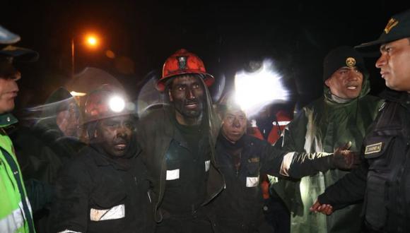 Los mineros fueron rescatados sanos y salvos este domingo. (Foto: Ministerio de Energía y Minas)