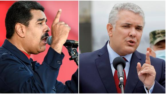 Los presidentes Iván Duque, de Colombia, y Nicolás Maduro, de Venezuela, nunca han realizado una reunión oficial pero intercambian críticas con regularidad. (Foto: AFP / EFE)
