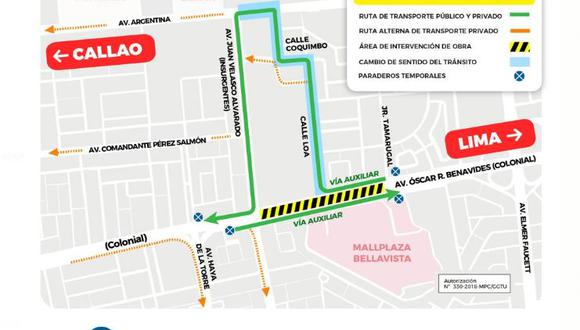 A partir del domingo 26 de mayo, la Sociedad Concesionaria Metro de Lima Línea 2 S.A. ejecutará el plan de desvío de tránsito vehicular. (Foto: AATE)