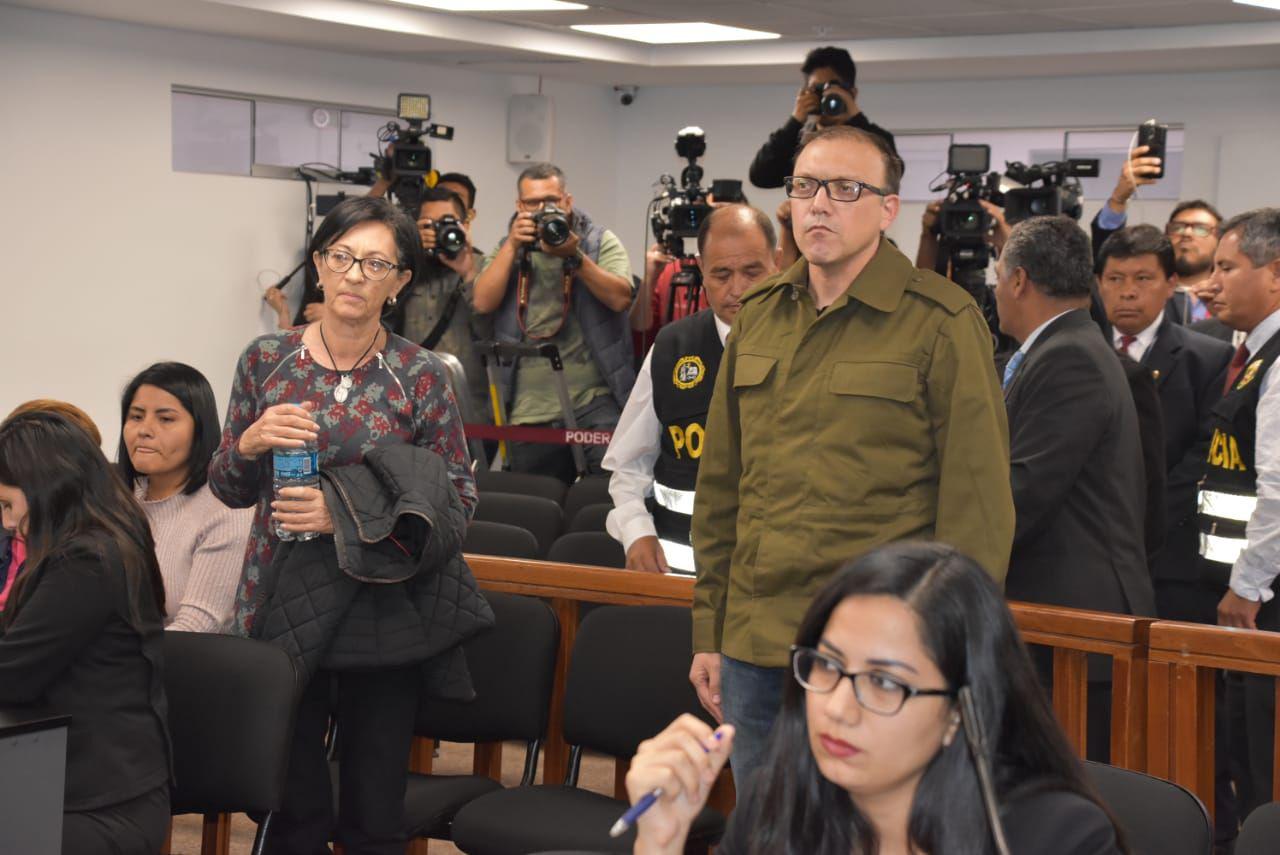 Ana Herz de Vega y Pier Figari se sumaron a Keiko Fujimori y Vicente Silva Checa como investigados por lavado de activos con prisión preventiva. (Foto: Poder Judicial)