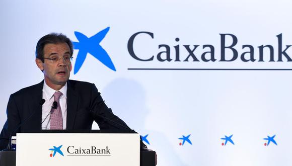 El presidente de CaixaBank, Jordi Gual, ha calificado de "histórica" esta junta y ha defendido que Bankia "es el mejor socio" con el que avanzar en el proceso de concentración bancaria que vive Europa. (Foto: Jose Jordan / AFP)
