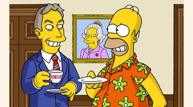 El ex primer ministro británico Tony Blair ha confesado que Los Simpsons es uno de sus programas favoritos. (Foto: taringa)