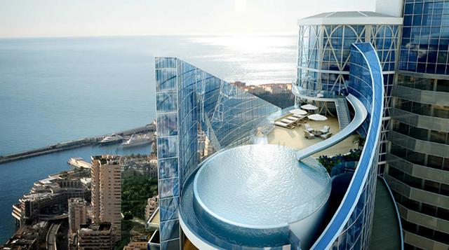 El penthouse, ubicado en la lujosa Tour Odéon, en Mónaco, cuenta con 3,000 metros cuadrados, distribuidos en sus cinco pisos. (Foto: Tour Odéon).