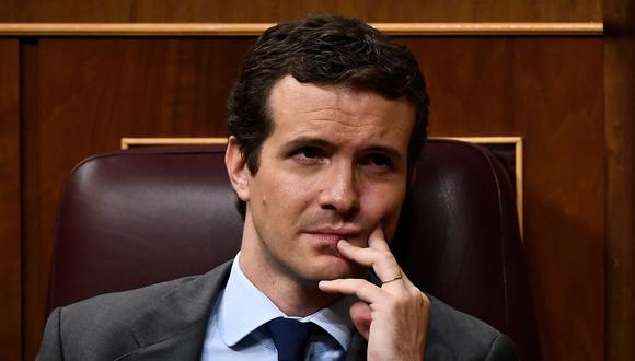 Pablo Casado, líder conservador español. (AFP).