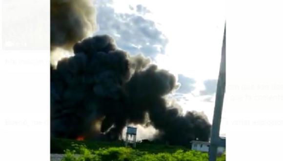 Reportan explosión en el polvorines del Ejército del Perú en Tumbes. (Captura: Canal N)