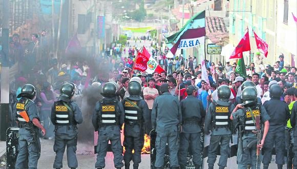 La mayor cantidad de conflictos sociales que se desarrollan en una sola región se ubican en los departamentos de Loreto (29 casos), Cusco (18 casos) y Apurímac (16 casos). 
FOTO: MIGUEL BELLIDO / GEC