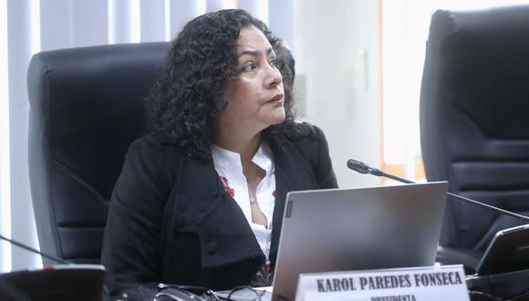 Karol Paredes es la presidenta de la Comisión de Ética Parlamentaria. Foto: Congreso