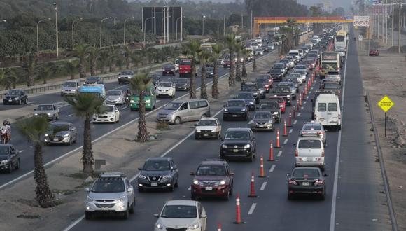 Desde el 1 de enero del 2023 regirán los desvíos vehiculares en la Panamericana Sur debido a que el tráfico aumentará por la temporada de verano. (Foto: GEC)
