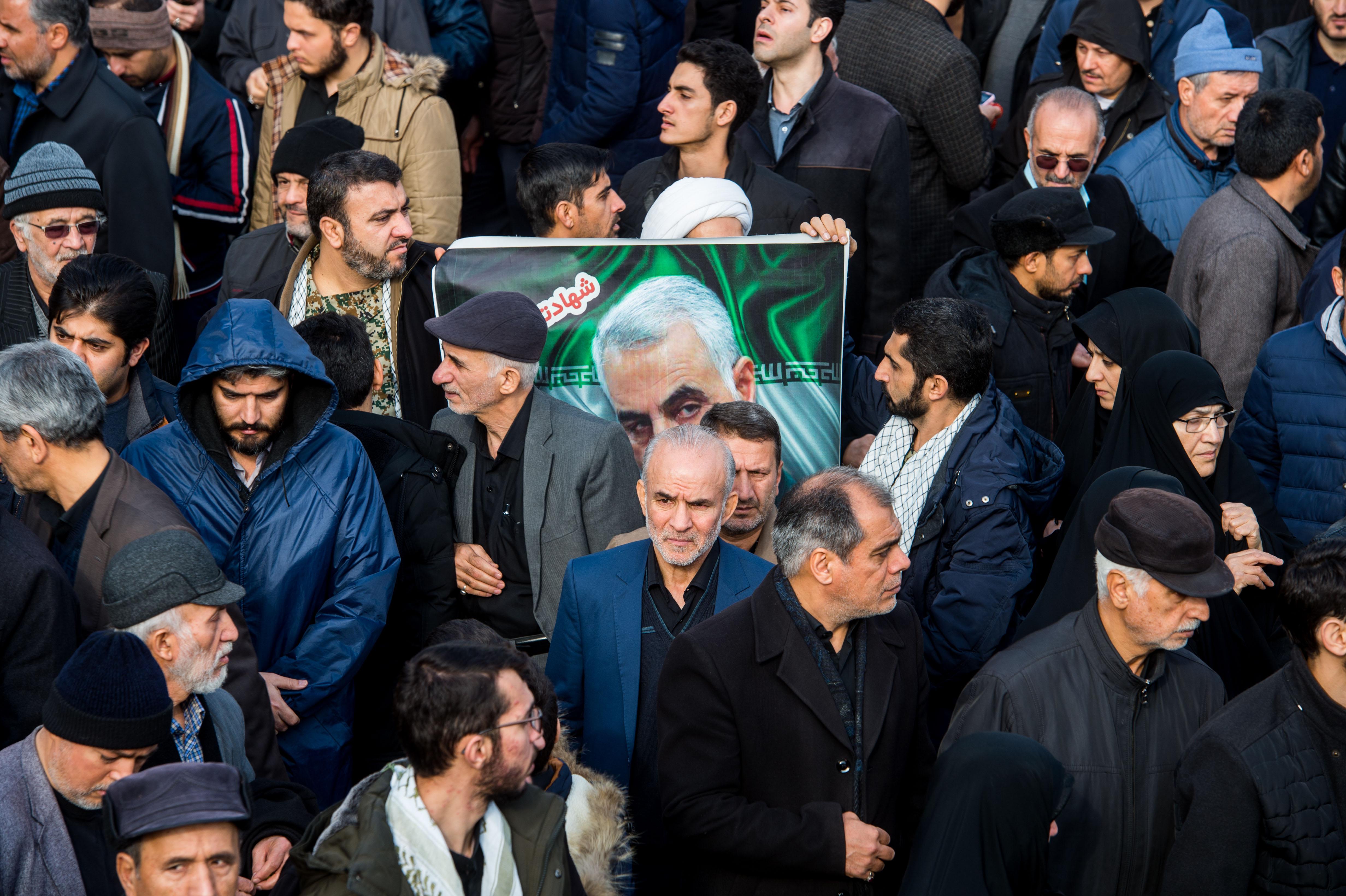Protestas por la muerte del general Qassem Soleimani. (Foto: Bloomberg)
